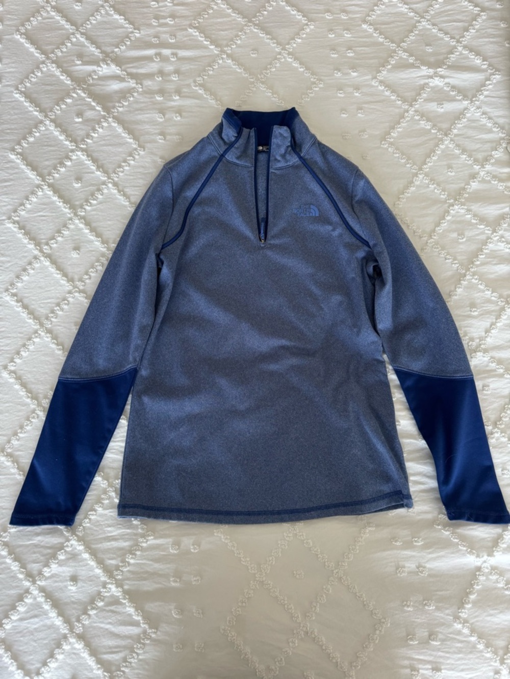 The North Face Women's Blue Heather Quarter-Zip Pullover